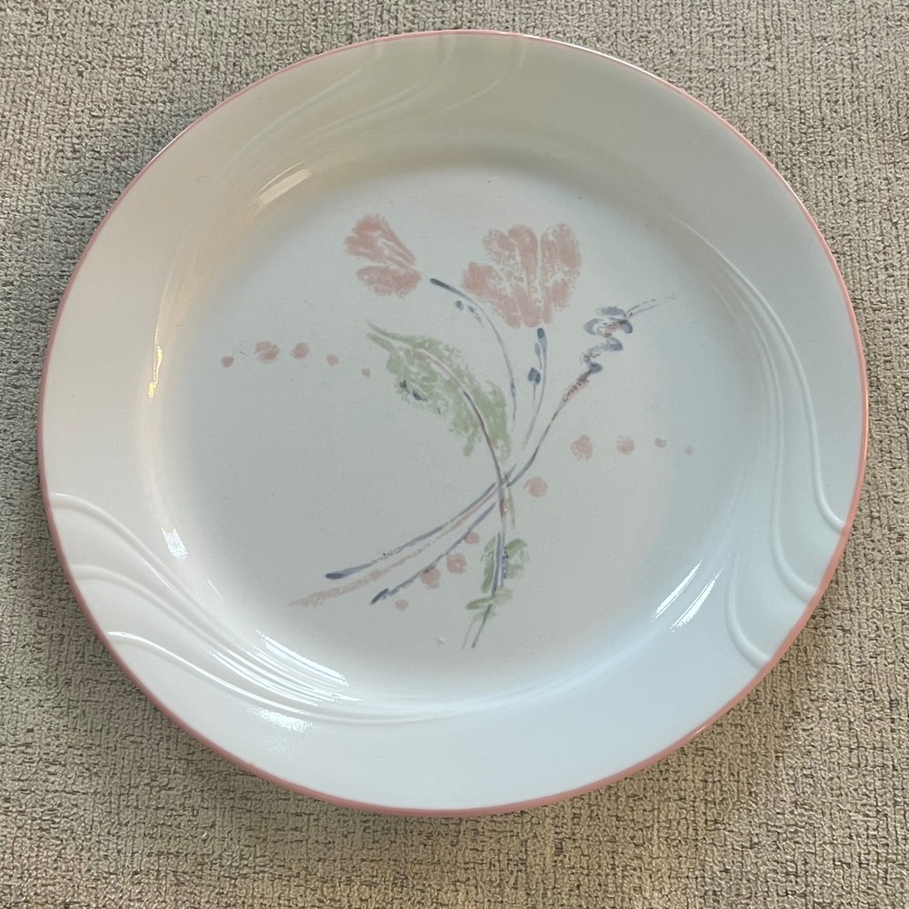 Corelle Pastel Ballet Dinner Plate 10.25" Corning Vitrelle Floral Made in USA